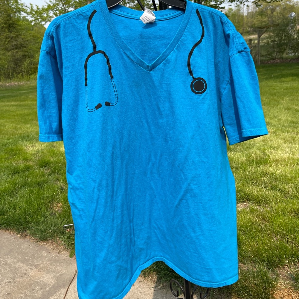Nurse/Doctor Stethoscope T-shirt Size 2XL